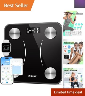 Smart Body Fat Scale: 17-in-1 Body Composition Analyzer with App Sync