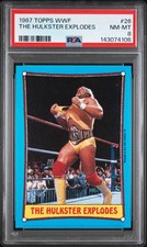 1987 TOPPS WWF #26 THE HULKSTER EXPLODES PSA 8