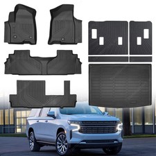 Floor Mats For 2021-2025 Chevrolet Suburbangmc Yukon Xl 8 Seats Tpe Cargo Liner