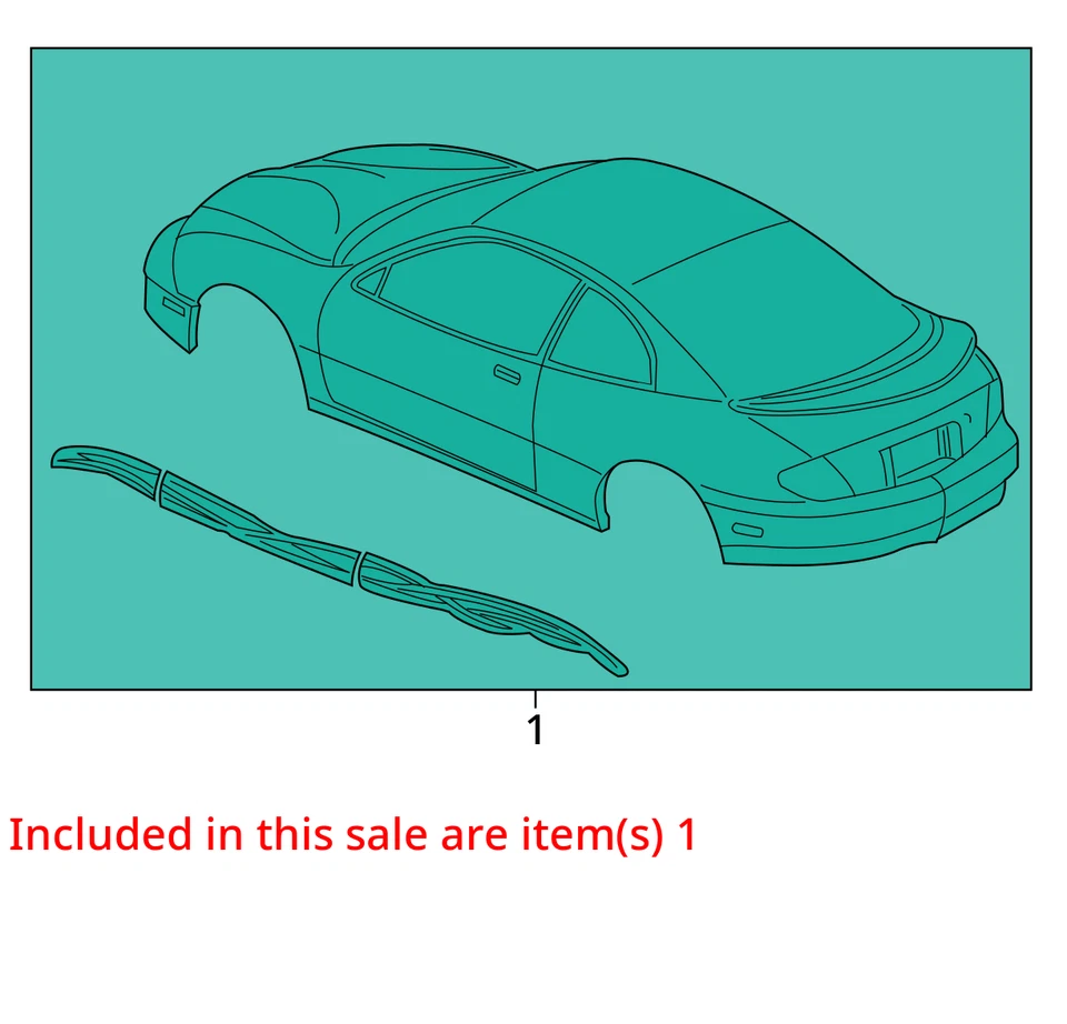 FITS 2004-2005 PONTIAC SUNFIRE DECAL FRT S/D LH BLACK *BL 10373980 -  NEW OEM - Image 2 of 3