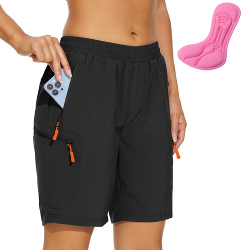 Damen-Mountainbike-Shorts mit 3D gepolsterter, lockerer Passform atmungsaktiver Bike-Shorts w...
