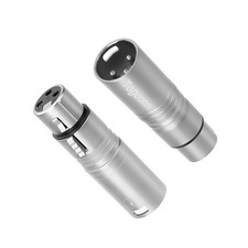 XLR Microphone Adapter 2 Pack, 3-Pin XLR Male to Female Mic Audio Extension C...