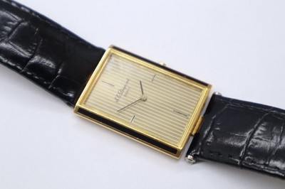 Vintage S.T. Dupont Laque de Chine Tank Swiss Quartz Gold Plated