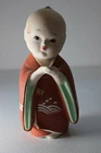 Vintage Hand Painted Pottery Japanese Boy Figurine Figure Kimono Gump's Adorable