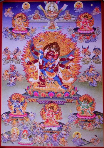 Affiche Thankga tibétaine Vajra Bhairab pour le Dharma - Photo 5/5