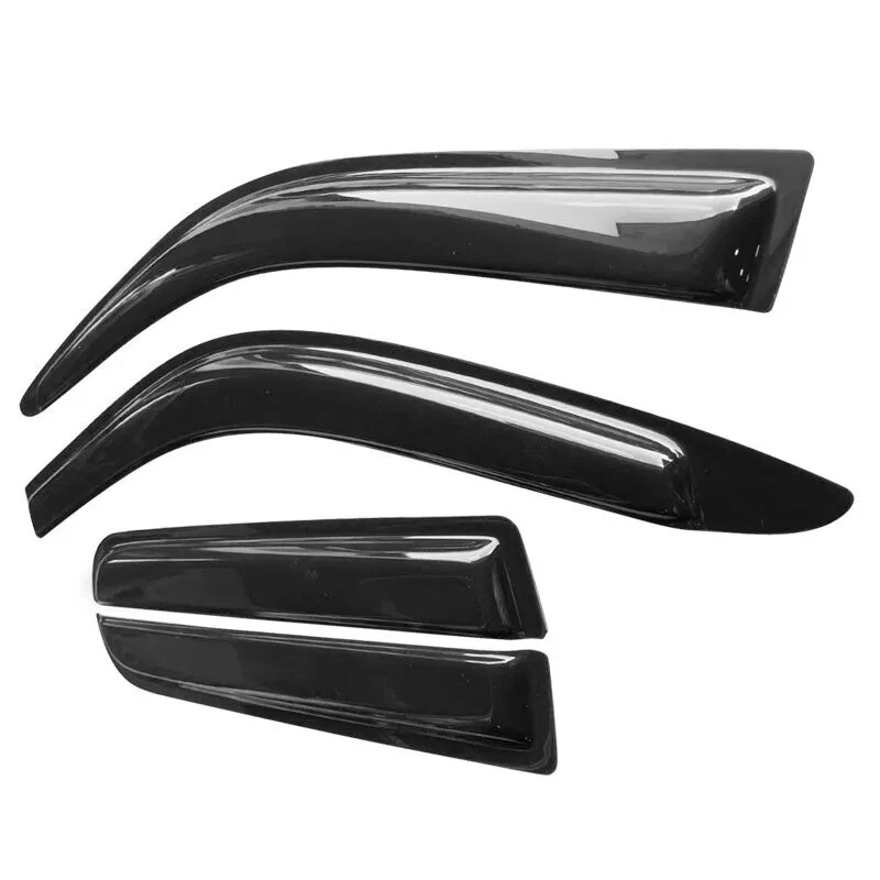 Window Visor Sun Rain Guard for Chevy Colorado Crew Cab 2004-2012 Tape-on Smoke - Image 2 of 4
