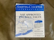 Smith-Cooper International, NSF Approved PVC Ball Valve. 1 1/2" #02939522M