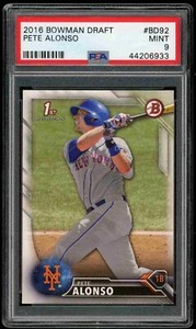 2016 Bowman Draft #BD92 Pete Alonso New York Mets PSA 9 MINT