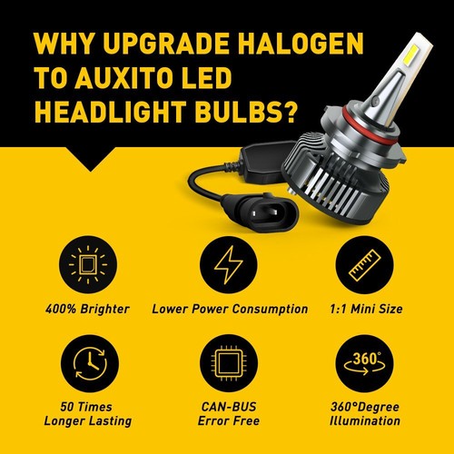 AUXITO 9005 H11 LED Headlight Beam Hi-Lo White Combo For Toyota Camry 07-18 2/4X - Picture 3 of 21