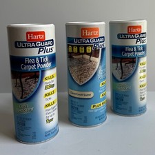 3 NEW Ultra Guard Plus Flea & Tick Control Carpet Powder 16 oz Clean Fresh Scent