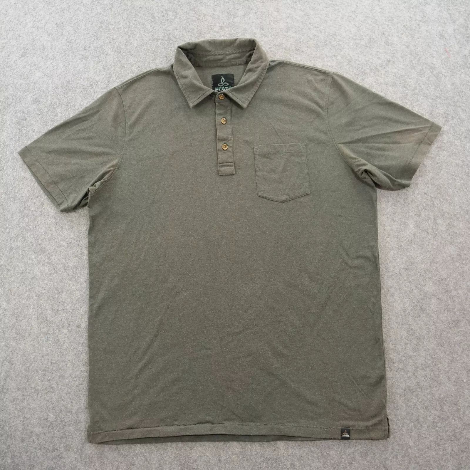 prana polo short sleeve pocket collared outdoors hiking shirt