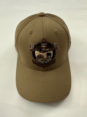 Navy Reserve Center Miami The Corps Logo Beige Baseball Cap Hat One Size
