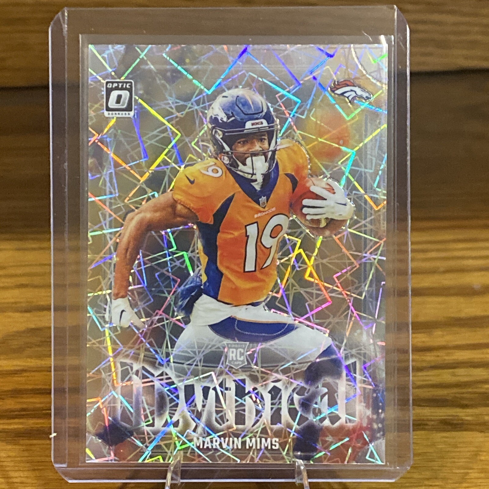 2023 Optic Football Marvin Mims Mythical #21 Rookie Card SP Case Hit Broncos RC
