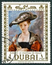 DUBAI 1967 1r SG253 used NG Paintings Rubens ##a2