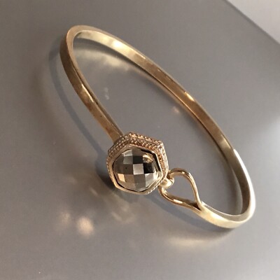 NEU MIT ETIKETT ANNA BECK 18 K VERGOLDET STERLINGSILBER PYRIT HAKENVERSCHLUSS ARMBAND