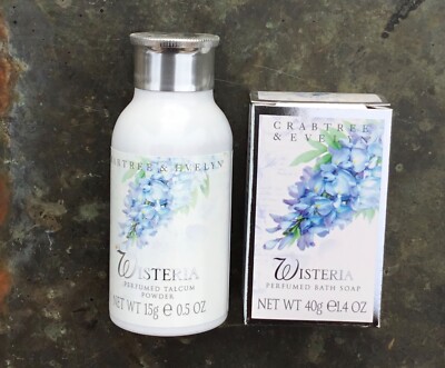 Wisteria Crabtree & Evelyn Rarität Glycine Puder15g + Gästeseife 40g