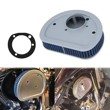Replacement Air Filter Cleaner Blue Element For Harley Dyna 00-17 Softail 00-15