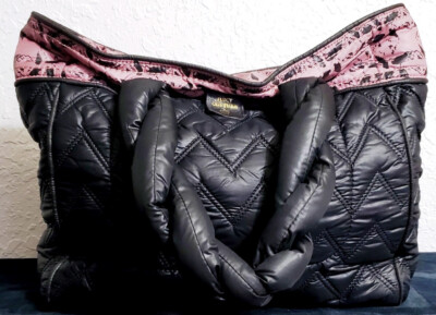 Juicy Couture Black Quilted open top tote