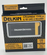 Delkin USB 3.2 CFexpress Type A and SD UHS-II Reader