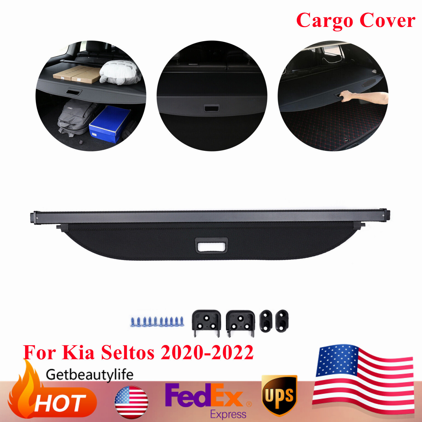 Cargo Waterproof Cover Reduce Noise Corrosion Resistant For Kia Seltos 20202023