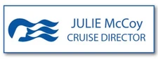 LOVE BOAT JULIE CRUISE DIRECTOR NAME BADGE BUTTON HALLOWEEN COSPLAY MAGNET BACK
