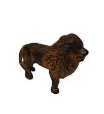 Vintage 1905 Antique VAC Williams Dime Store Cast Iron Lion Still Penny Bank