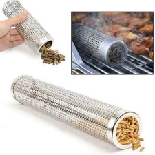 12Inch Smoker Tube BBQ Wood Pellet Smoke Box Charcoal Gas Grill Grilling Meat