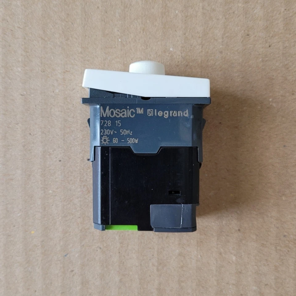 LEGRAND 728 15 72815 - Interrupteur Variateur 60-500W Blanc ancien MOSAIC 45 - Photo 2/4