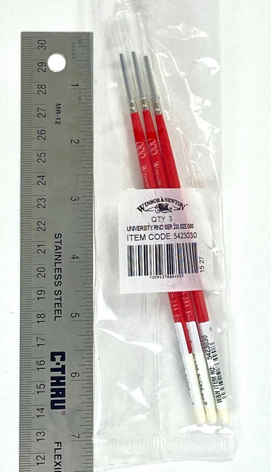 Winsor & Newton 5423030 Cepillo Redondo Serie 233 Tamaño 000 Paquete de 3 Foto 3 de 3