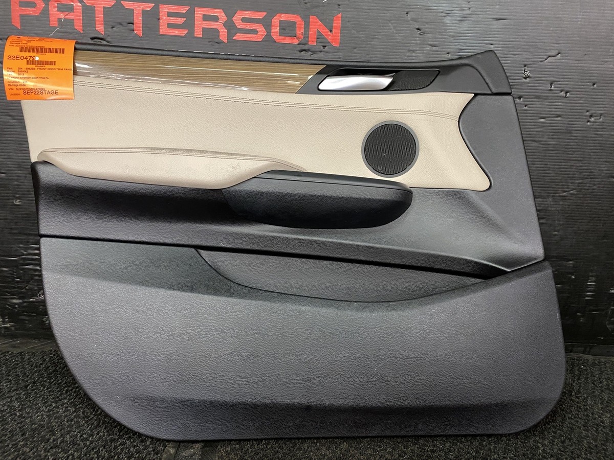 2013 BMW X3 FRONT DRIVER INTERIOR DOOR TRIM PANEL OYSTER/BLACK | eBay