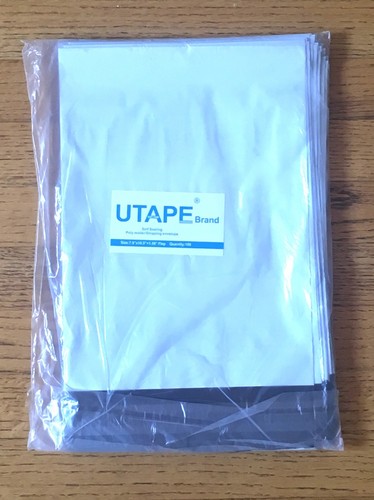 POLY MAILER SHIPPING BAG ENVELOPE SELF SEALING 7.5"X10.5" 100PCS WHITE UTAPE® - Picture 8 of 9