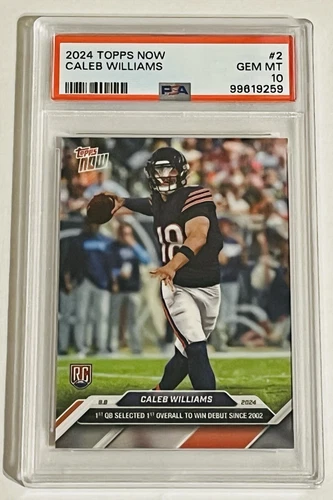 Caleb Williams 2024 Topps Now RC Card 2 Rookie PSA 10