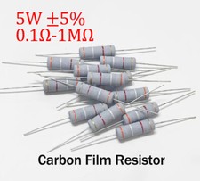 10 x Big Power 5W Carbon Film Resistors  5 - Full Range of Values  0.1  -1M  