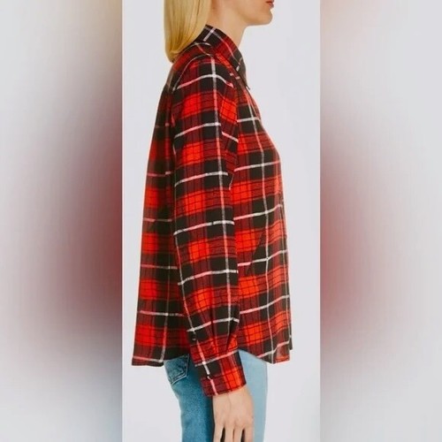 Marc Jacobs Silk Red Plaid Print Shirt 12 L XL - Picture 2 of 8