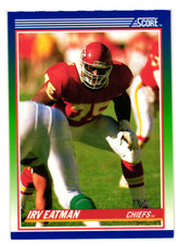 1990 Score Irv Eatman Football Card # 76 Chiefs        