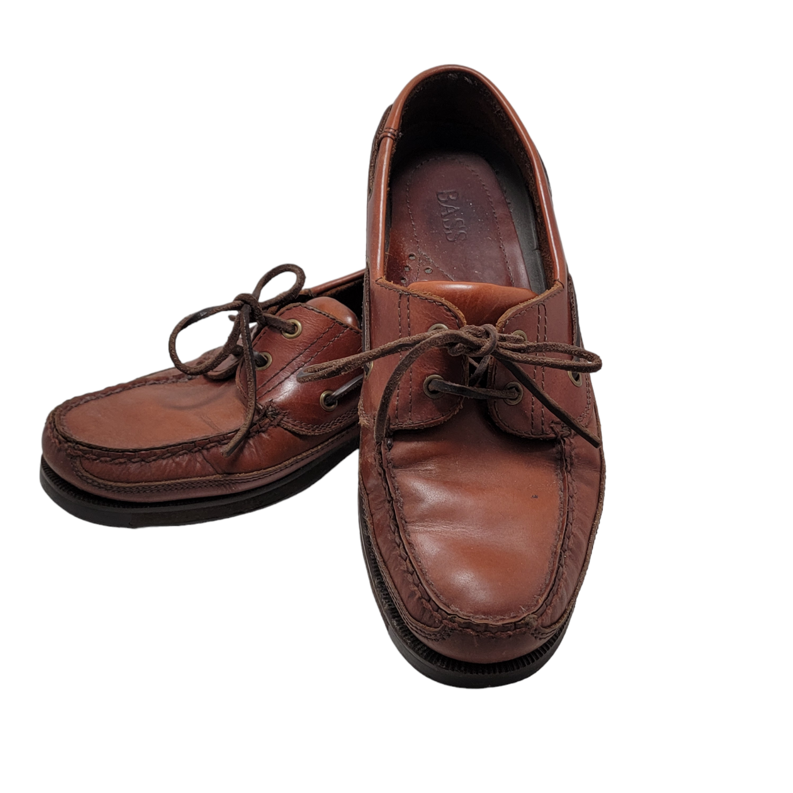 SAOLA Scarpe da barca Topsider Bass da uomo marroni in pelle stringate made in Brazil taglia 9 M