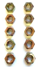 9/16-18 UNF GRADE 8 HEX NUT - YELLOW ZINC PLATED PACK OF 10 PIECES