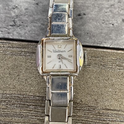 Vtg Waltham Watch 10K Rolled Gold Plate Bezel Silvertone  display picture 1