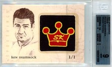 2009 SPORTKINGS LOGOS - 1/1 EMBROIDERED PATCH! - #LC19 KEN SHAMROCK - BGS MINT 9