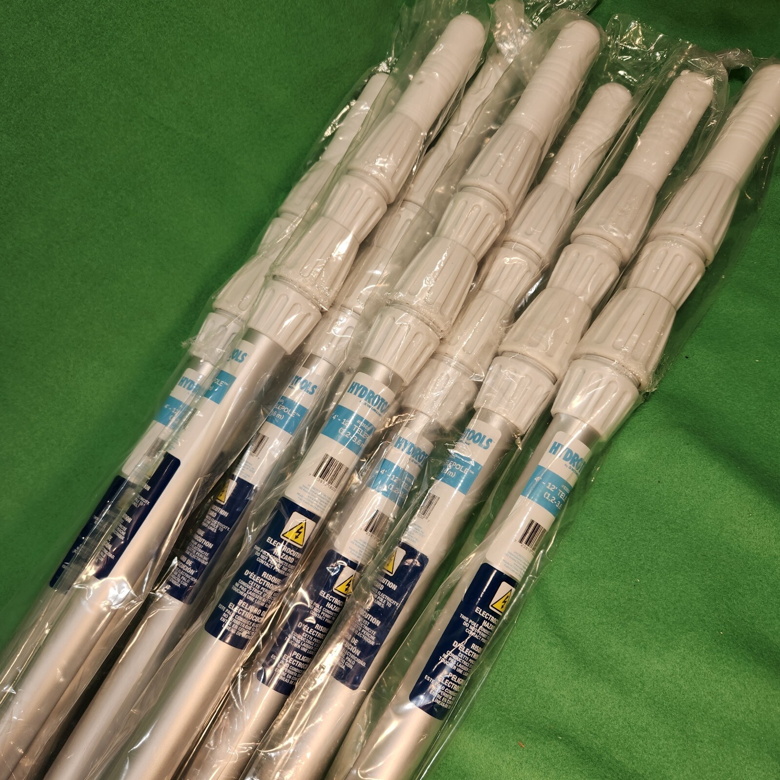 SWIMLINE HYDROTOOLS 8350A 3-Piece Telescopic Pool Pole 4' to 12'  Lot of 9 PCS