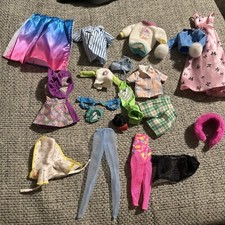LOT OF VINTAGE BARBIE DOLL CLOTHES Tops Bathing Suits Skirt Dress Shorts