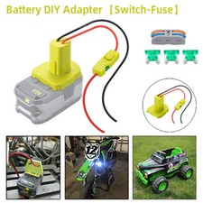 Adapter for Ryobi 18V One Battery Converter 14 Gauge with Fuses Wire Terminal