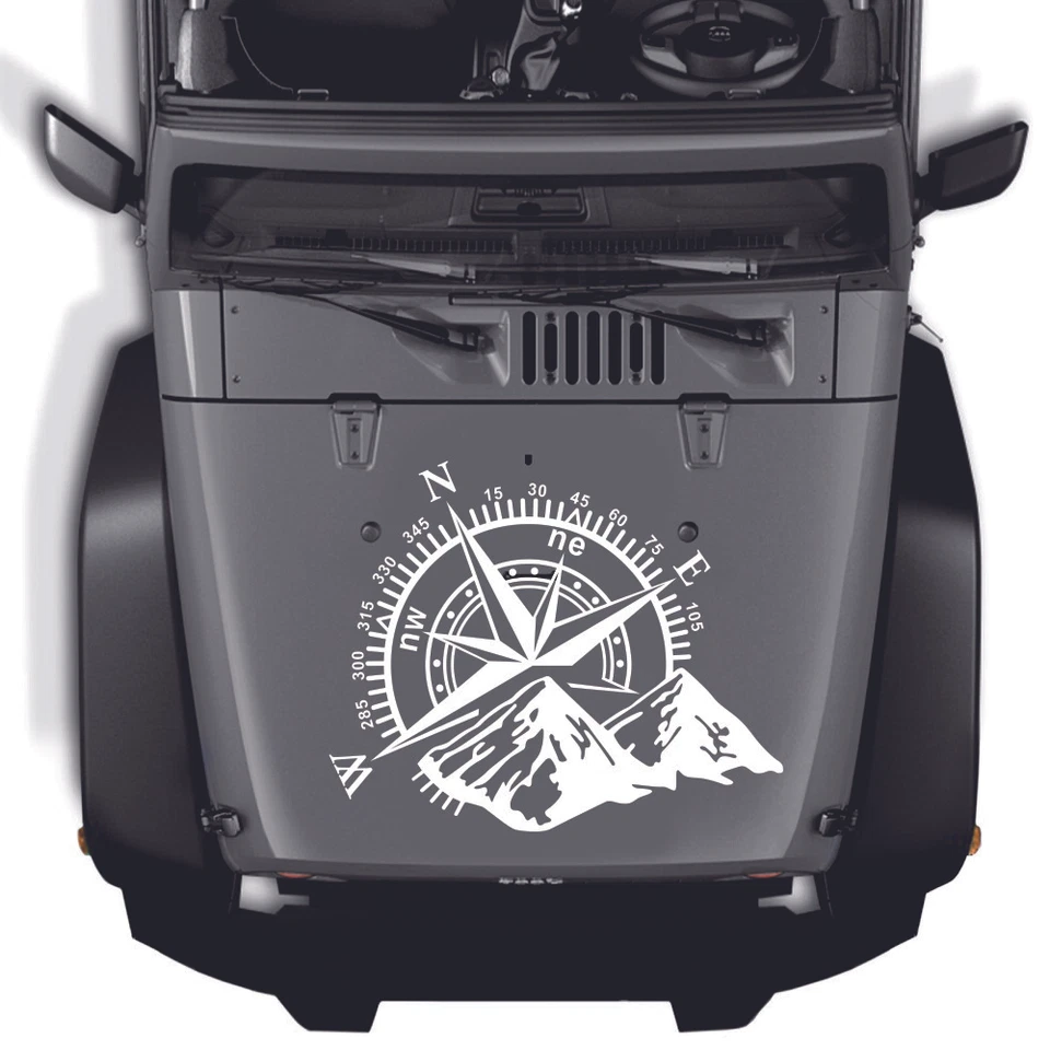Calcomanía Adhesiva Brújula Montaña Coche Hágalo Usted Mismo Off Road Vinilo Decoración Impermeable Foto 2 de 4