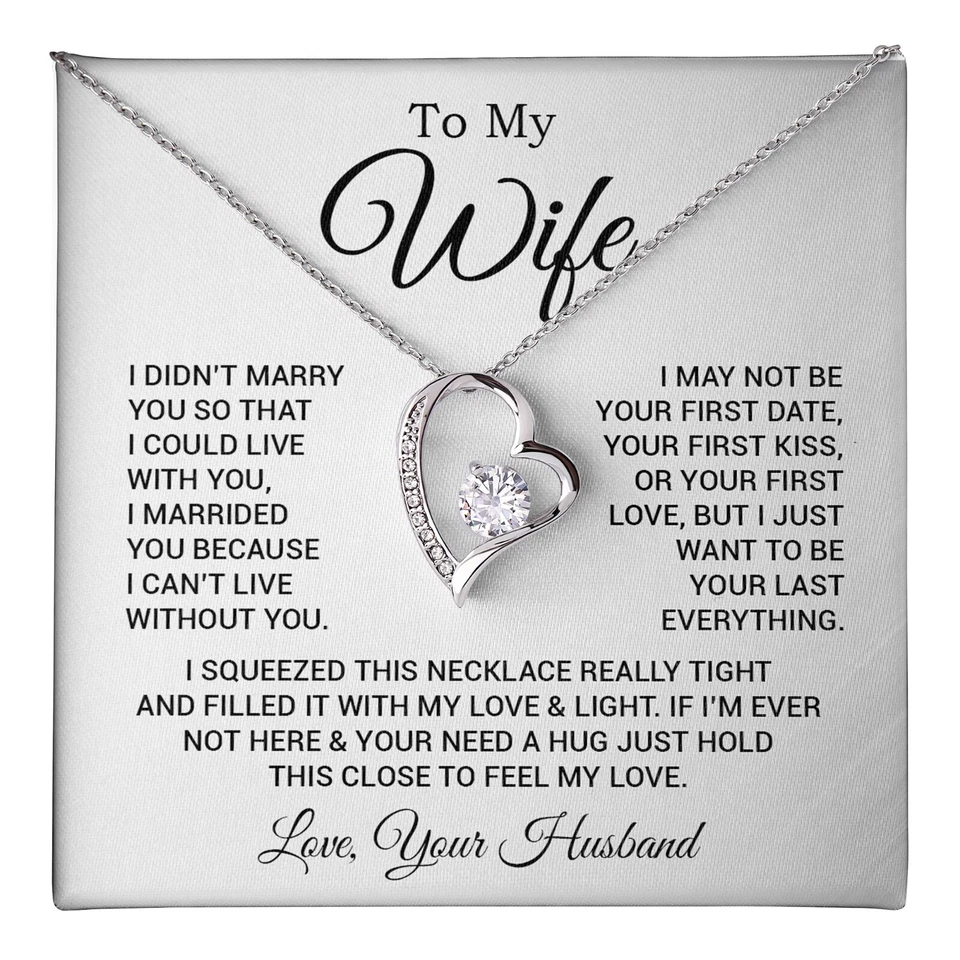 To My Wife Necklace, Gift For Wife, Anniversary Gift For Wife, Necklace For Wife - Image 2 of 4
