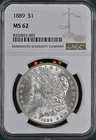 1889 Morgan Silver Dollar $1 NGC MS62 BX12-46