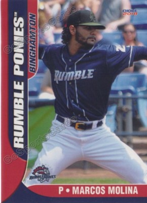2018 Binghamton Rumble Ponies Marcos Molina RC Rookie NY Mets