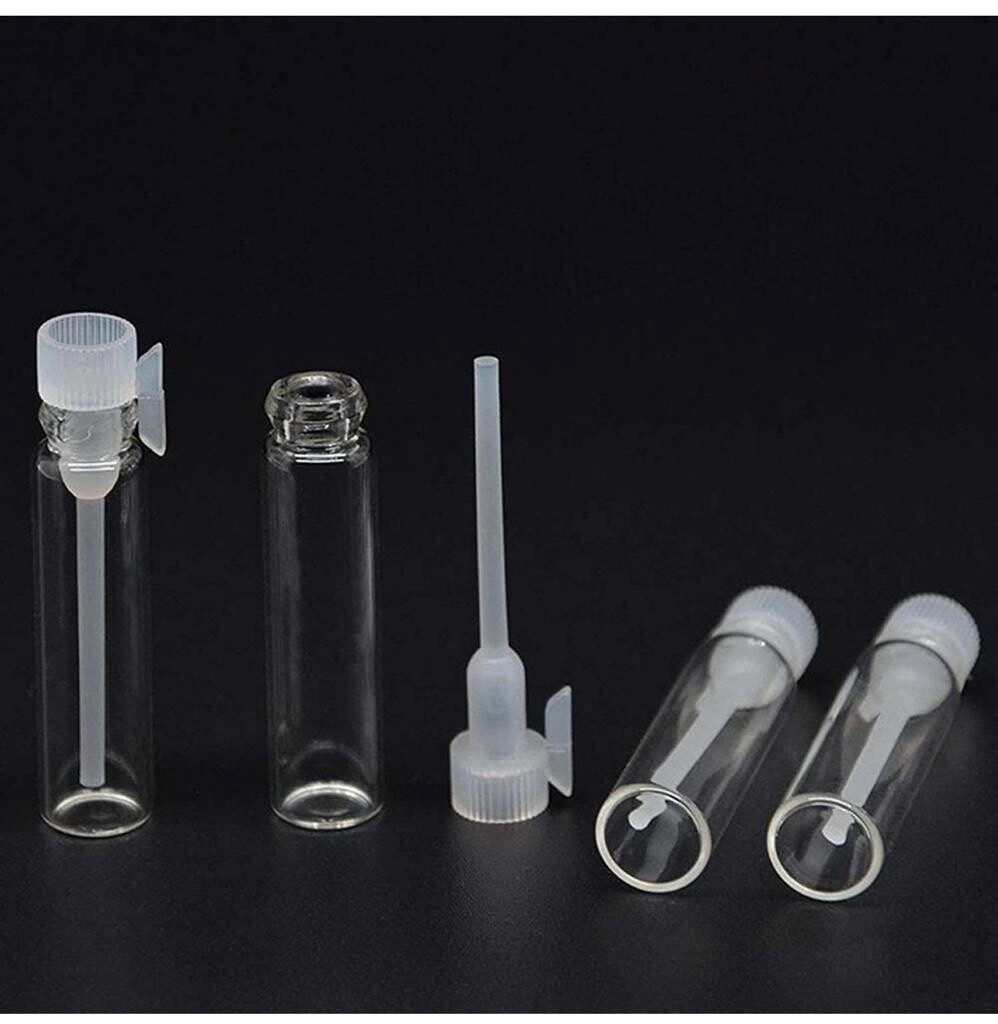 EMPTY SMALL GLASS PERFUME SAMPLE VIAL BOTTLE 500 NEW 1ml Vials