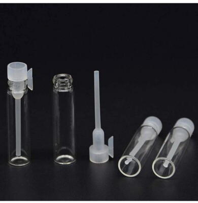 EMPTY SMALL GLASS PERFUME SAMPLE VIAL BOTTLE 1ml Vials Tubes