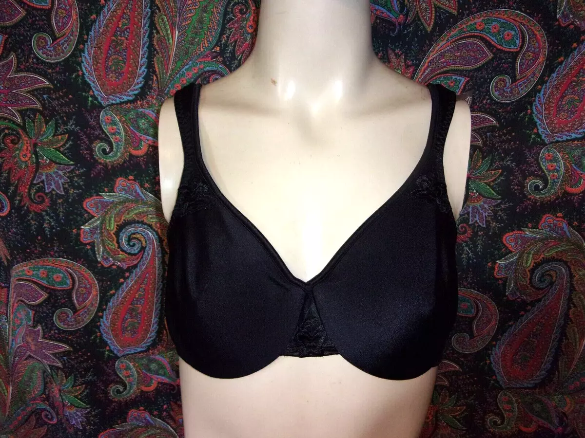 Vtg Curvation Black Full Figure Seamless Unpadded Underwire Bra