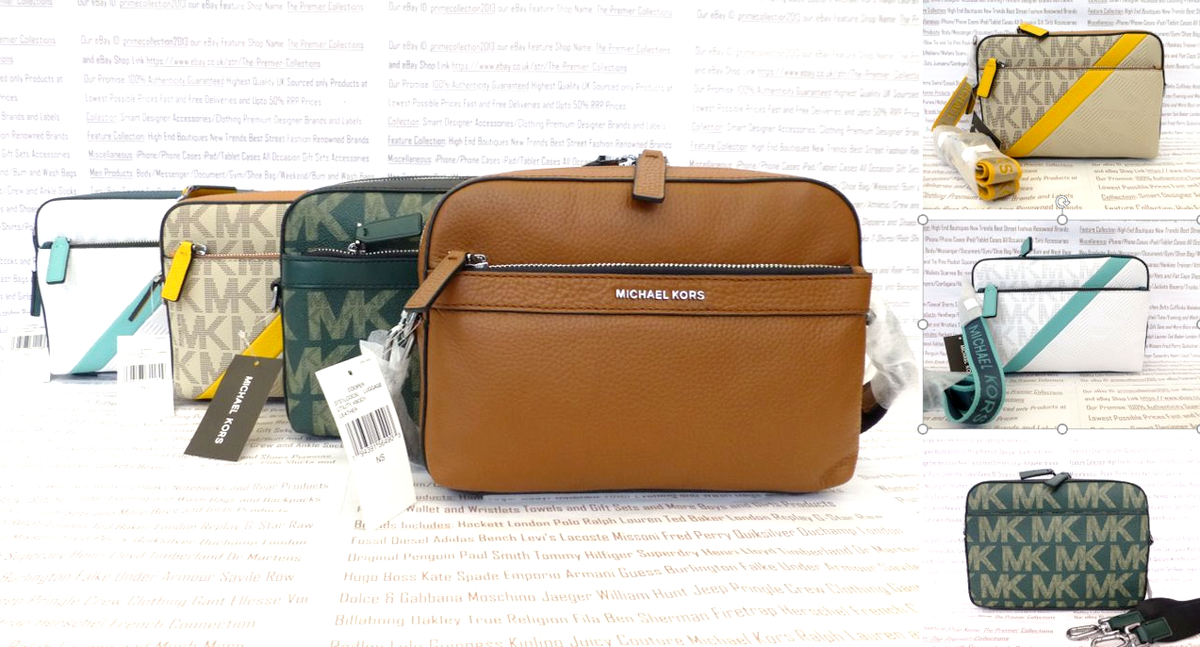 MICHAEL KORS Utility Crossbody Bag Mens Asst-Col Slim Shoulder Camera Bags  BNWT